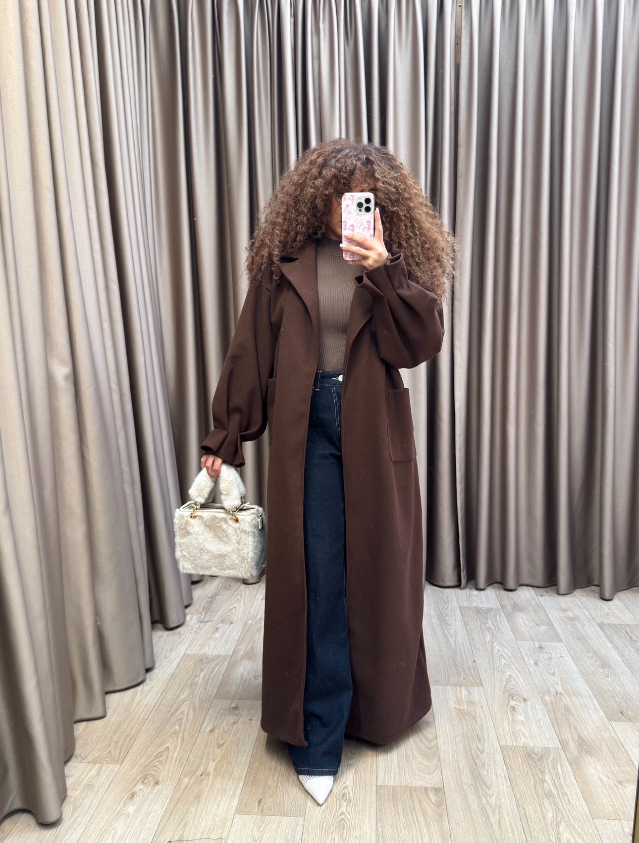 Nira coat dark Brown