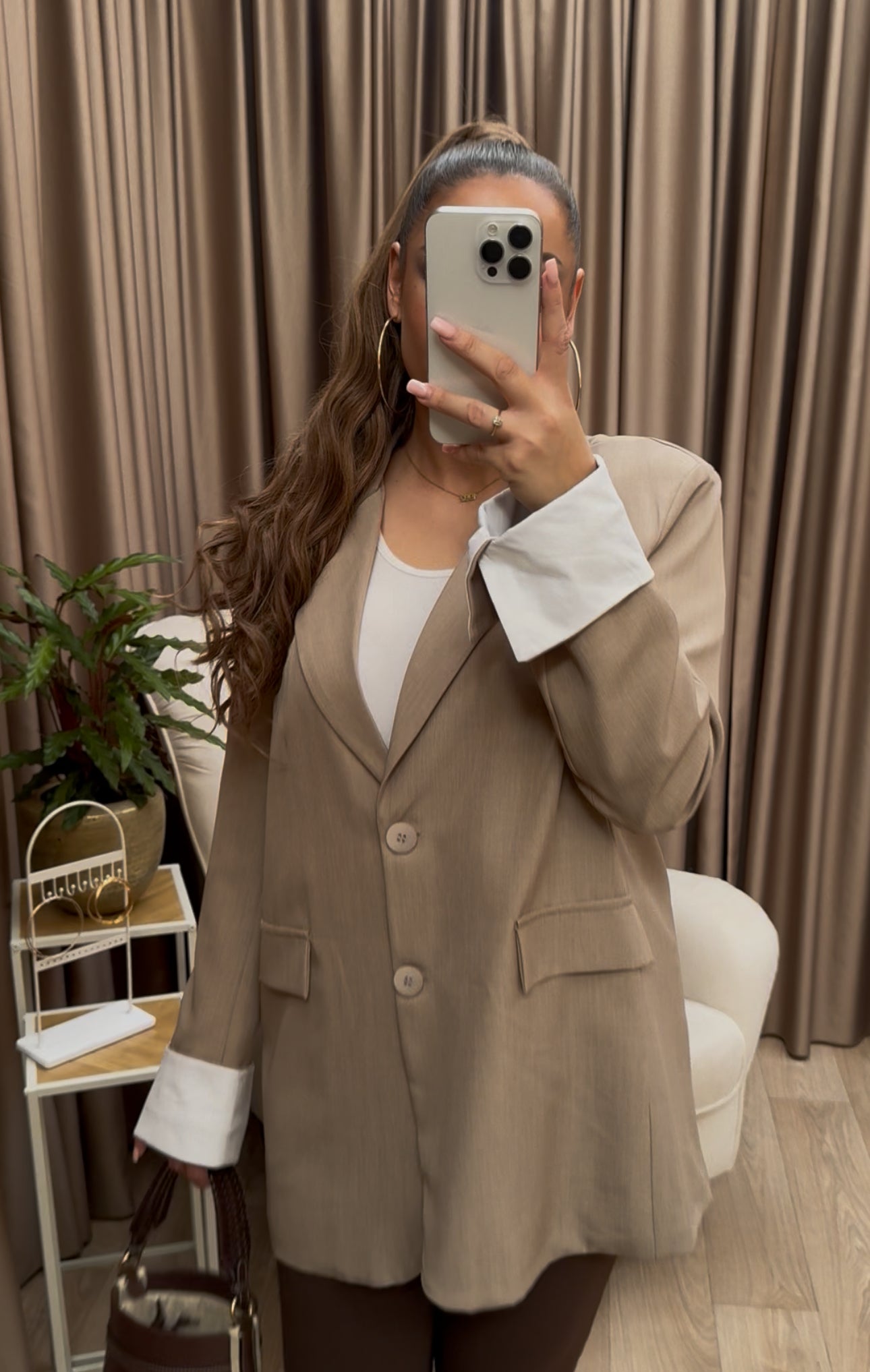 ELYRA blazer taupe oversized