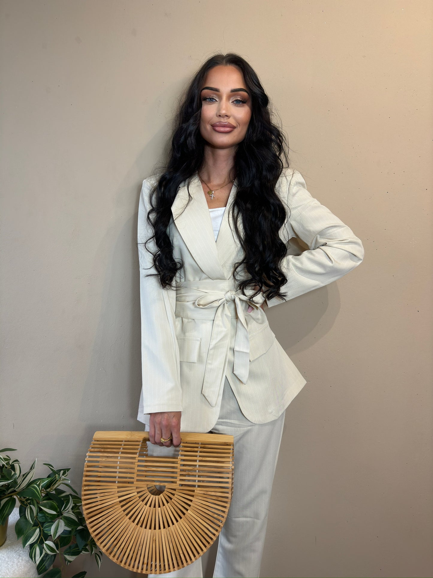 Bibi two piece-set beige