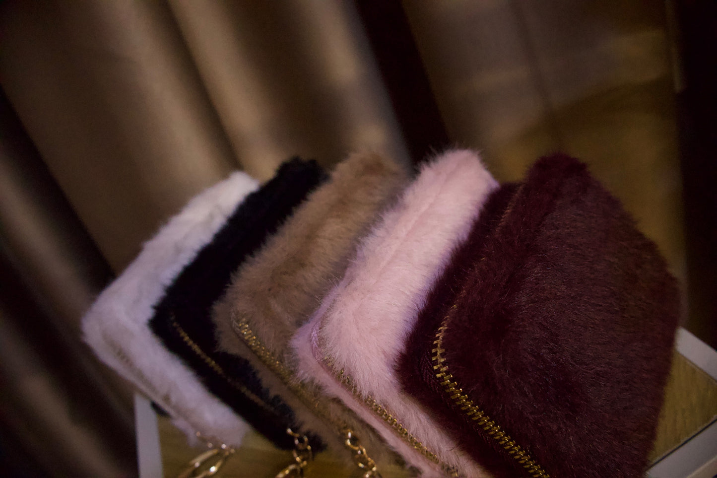 fluffy wallets 5 different colors