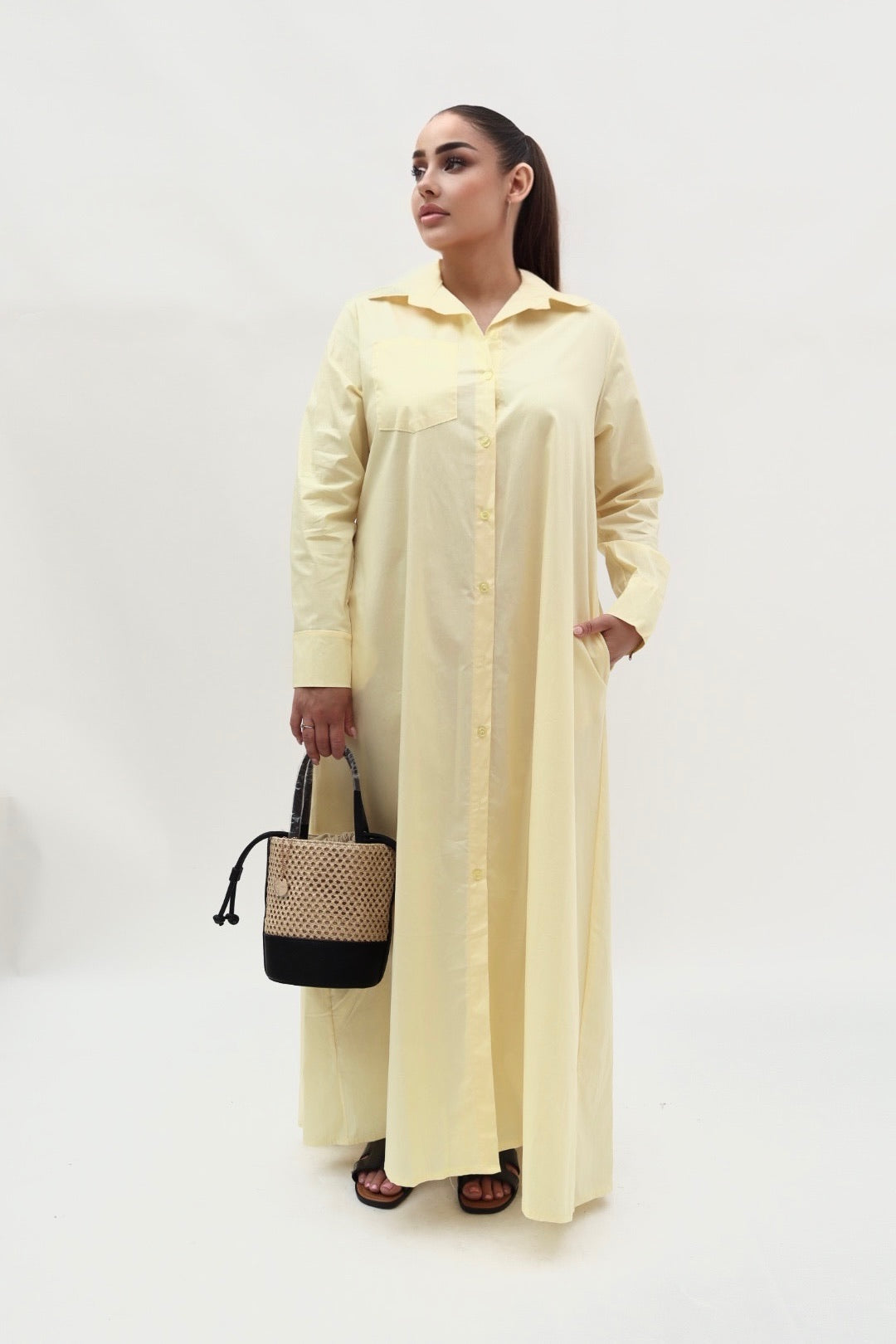 Mina blouse dress yellow