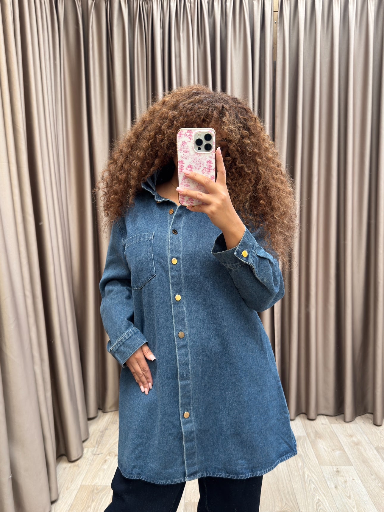 Harley Jeans-Blouse dark