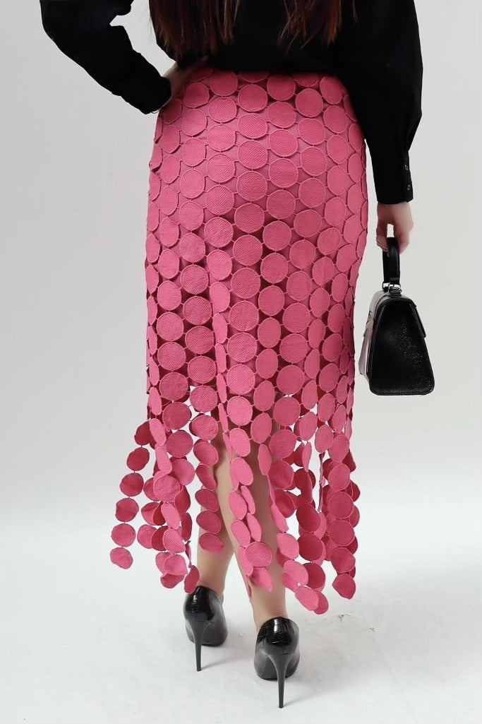 Rosa midi skirt