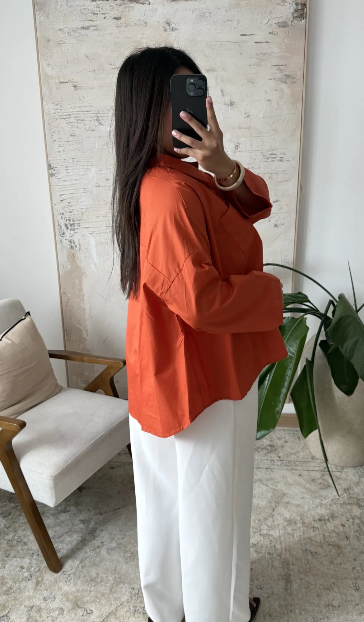 Chanty blouse oranje
