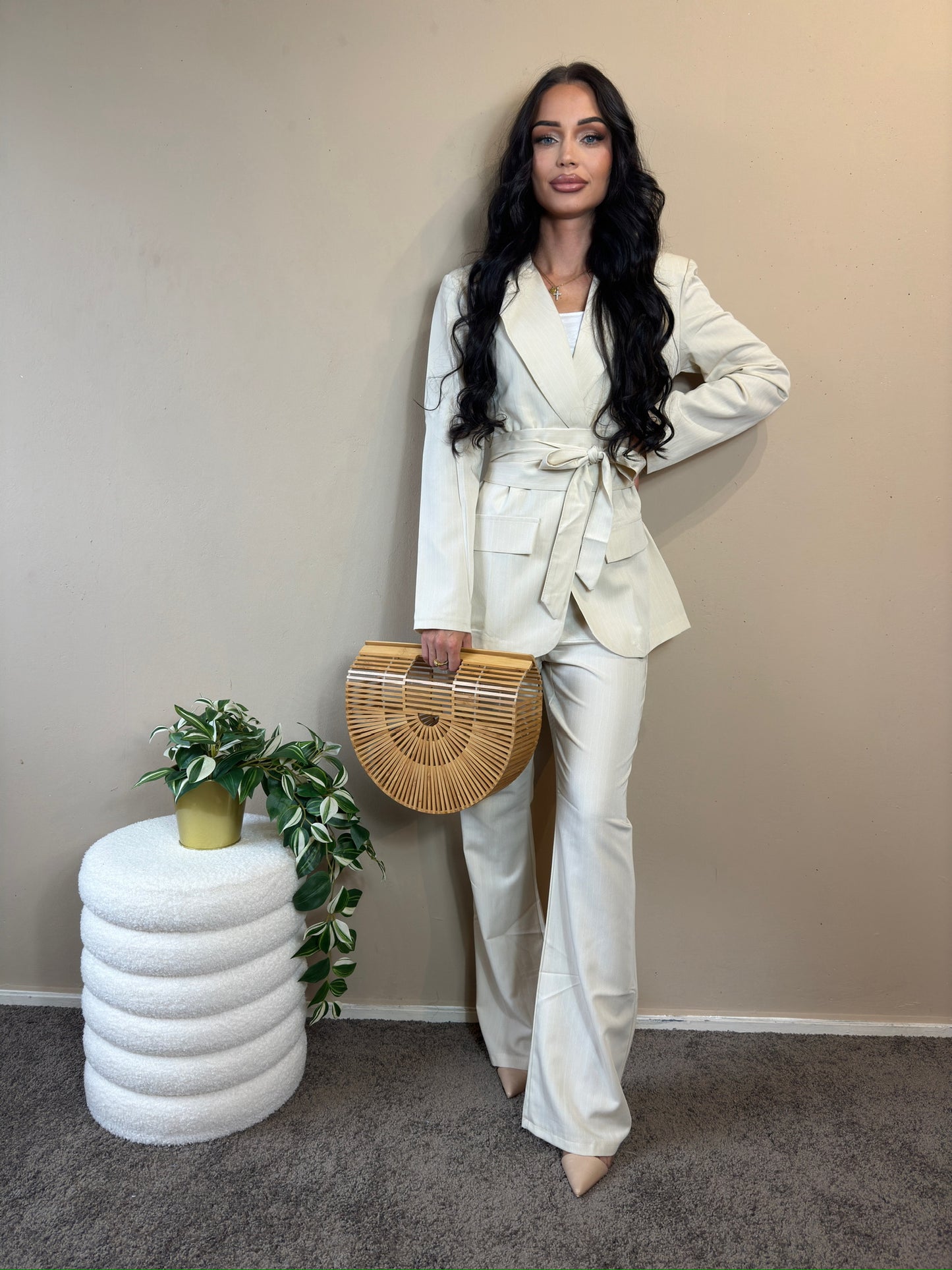 Bibi two piece-set beige