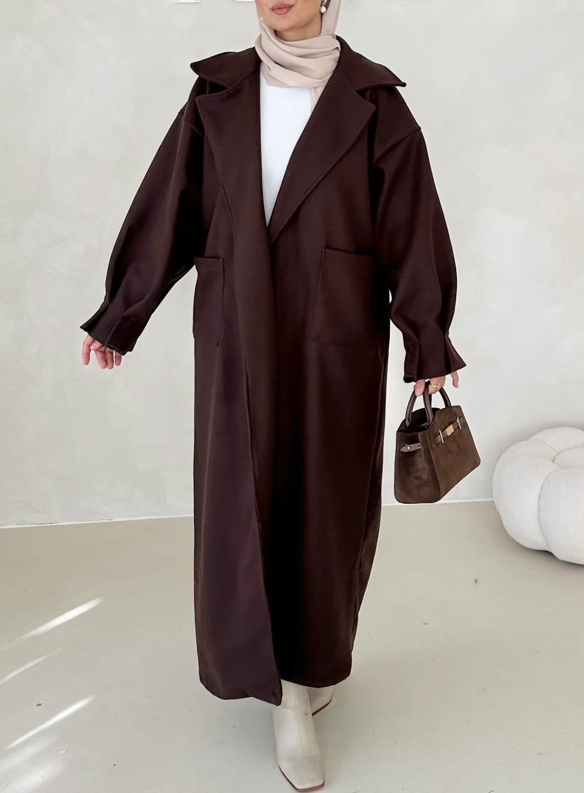Nira coat dark Brown