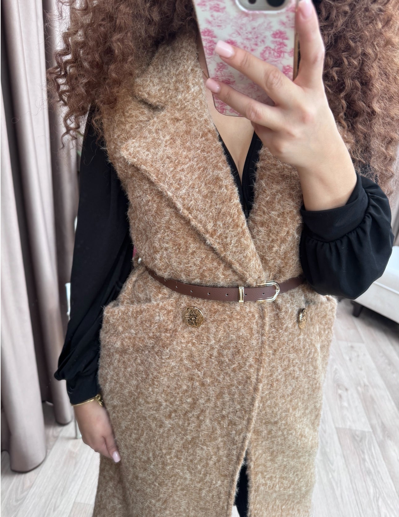Queena bodywarmer taupe