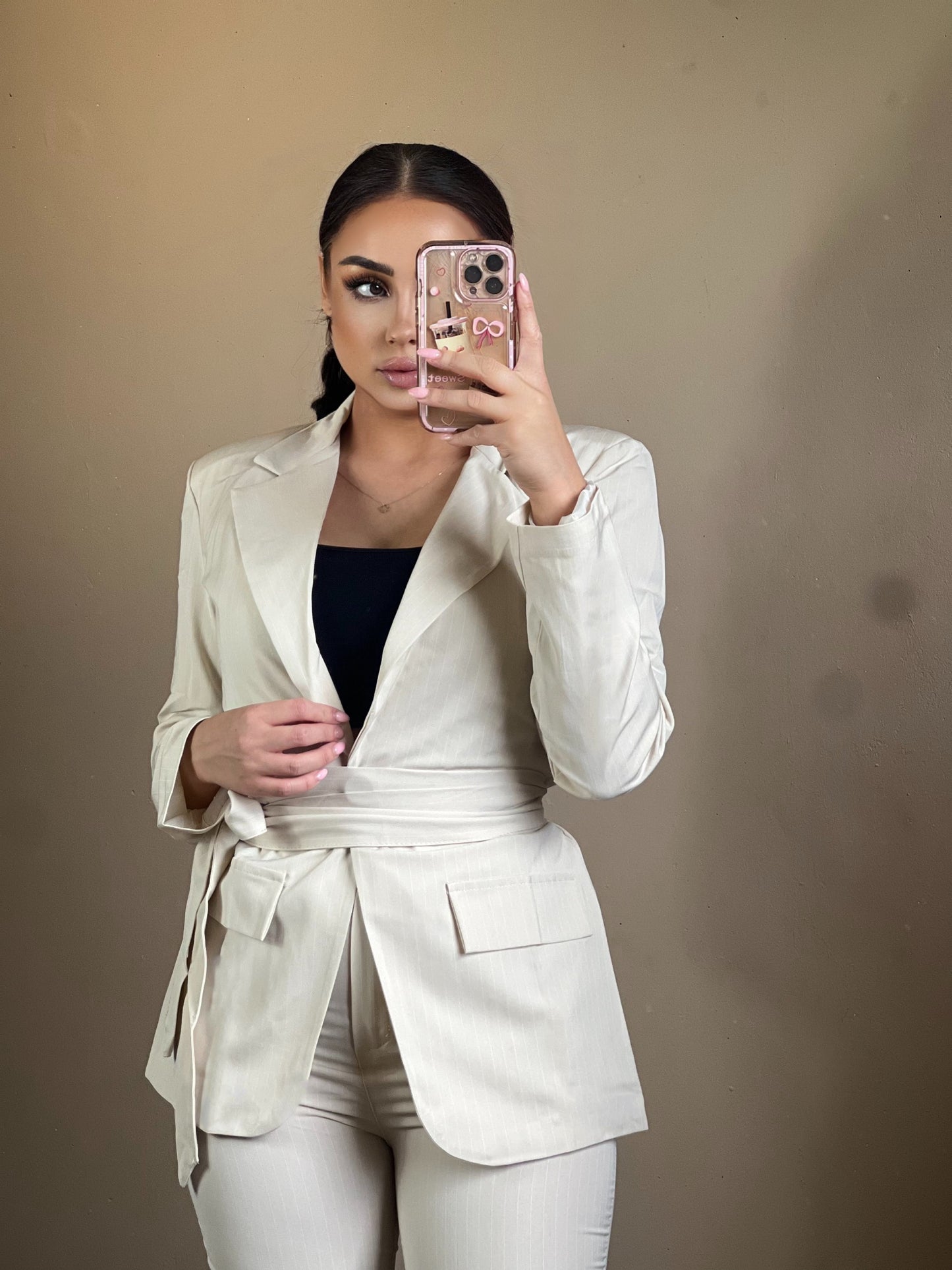Bibi two piece-set beige