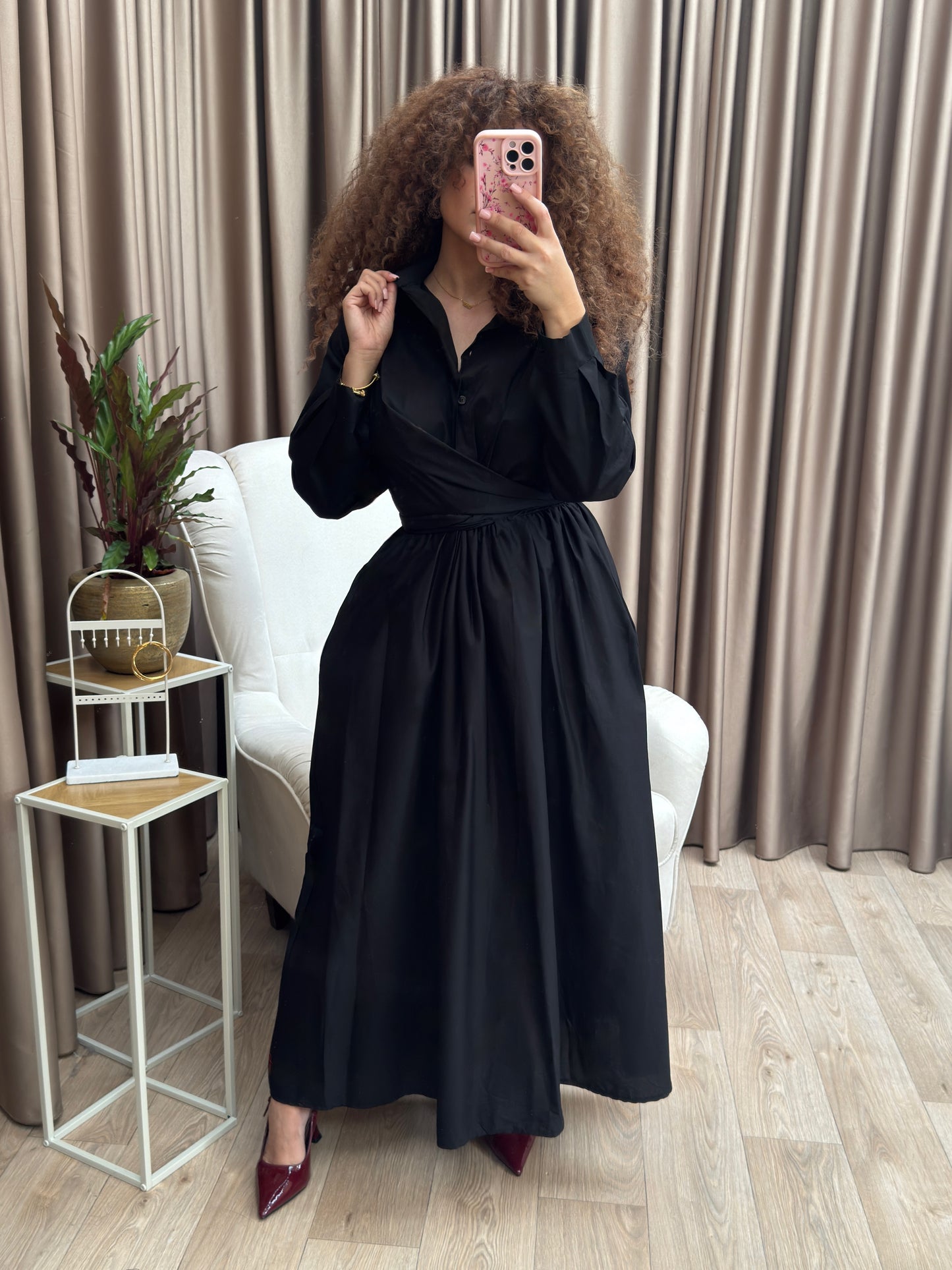 Sharina blouse dress black