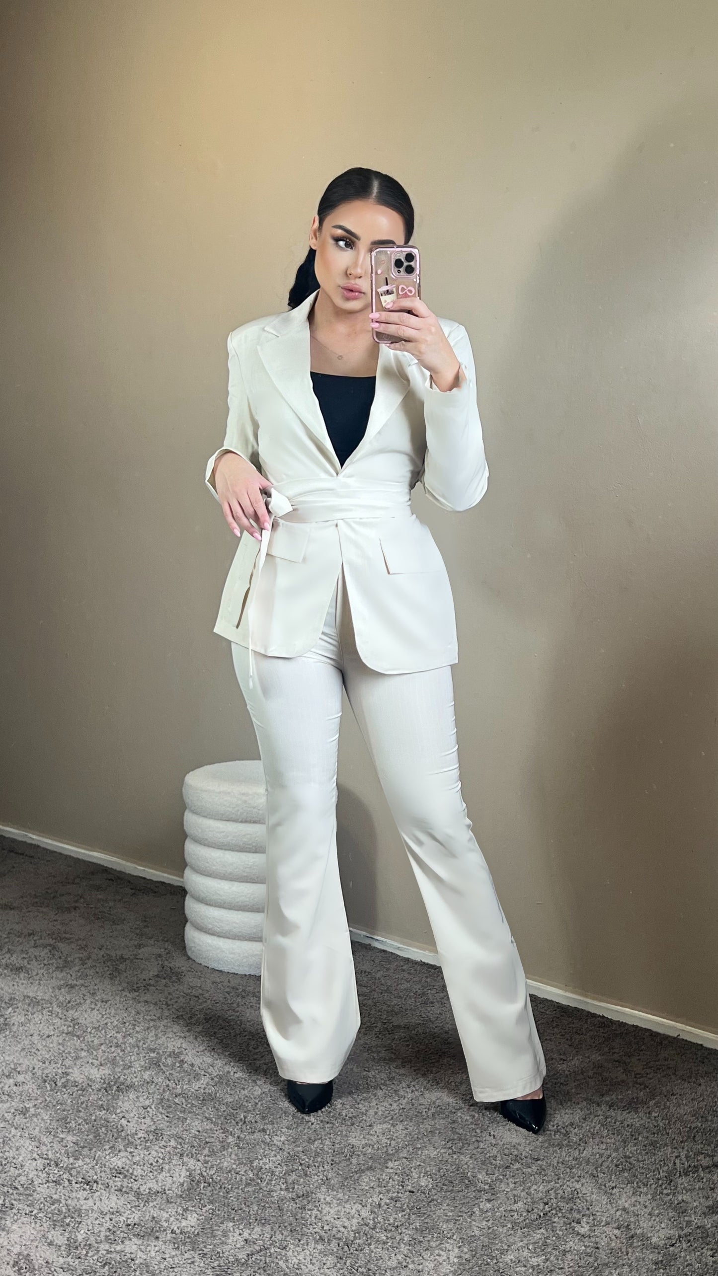 Bibi two piece-set beige