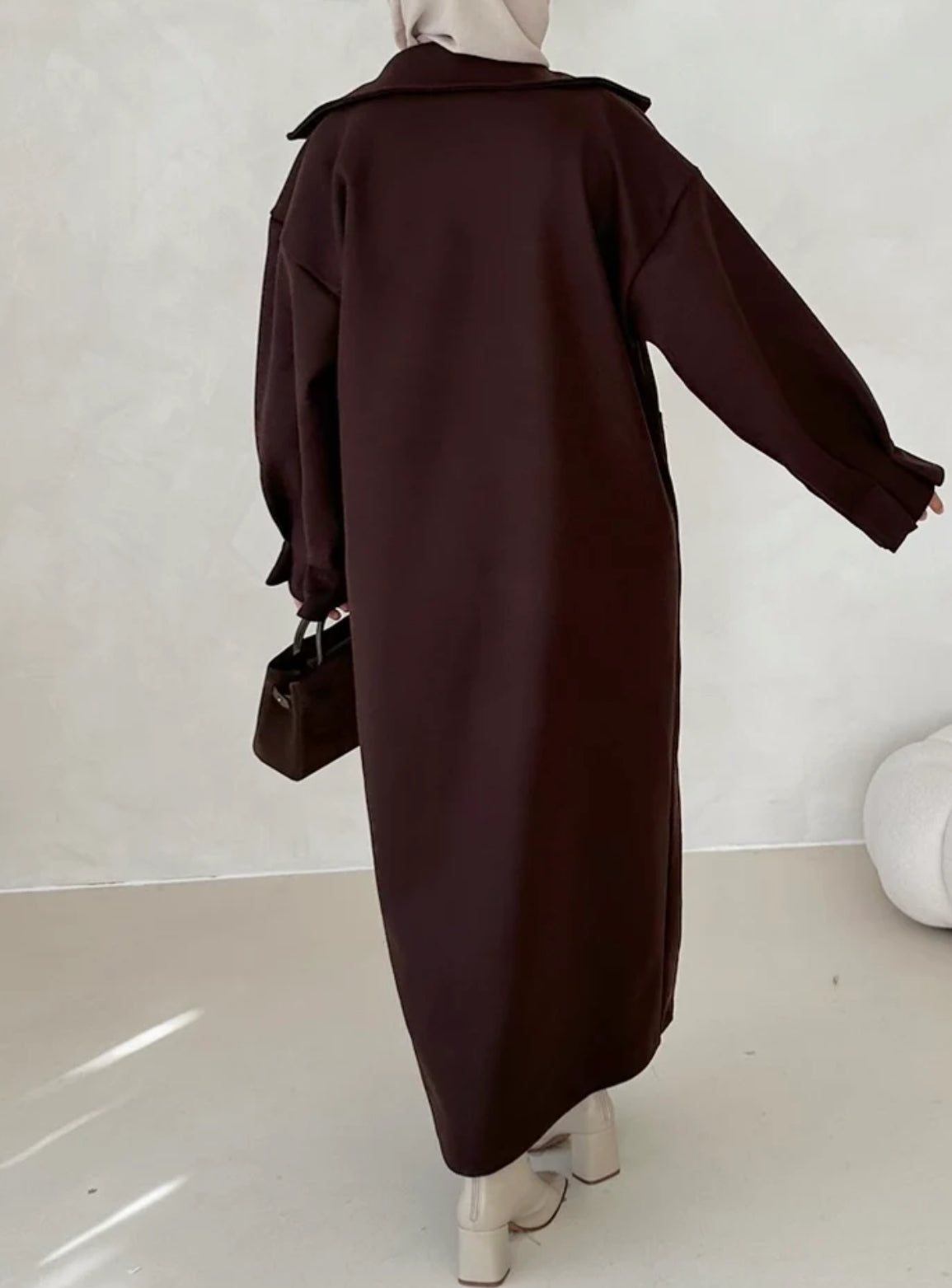 Nira coat dark Brown