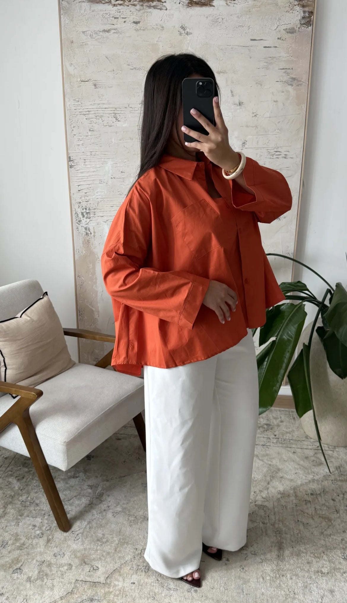 Chanty blouse oranje