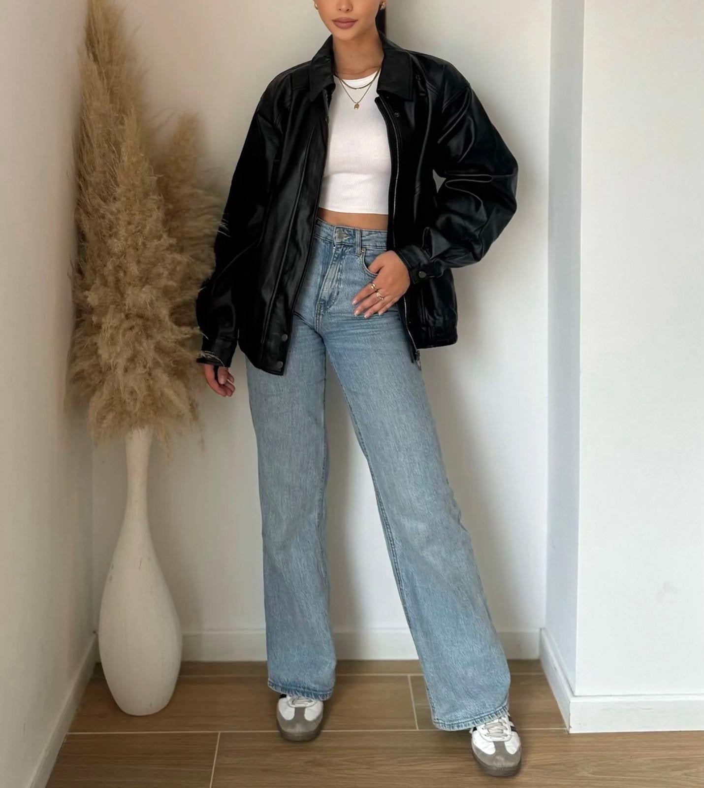 Rosa bomber Black