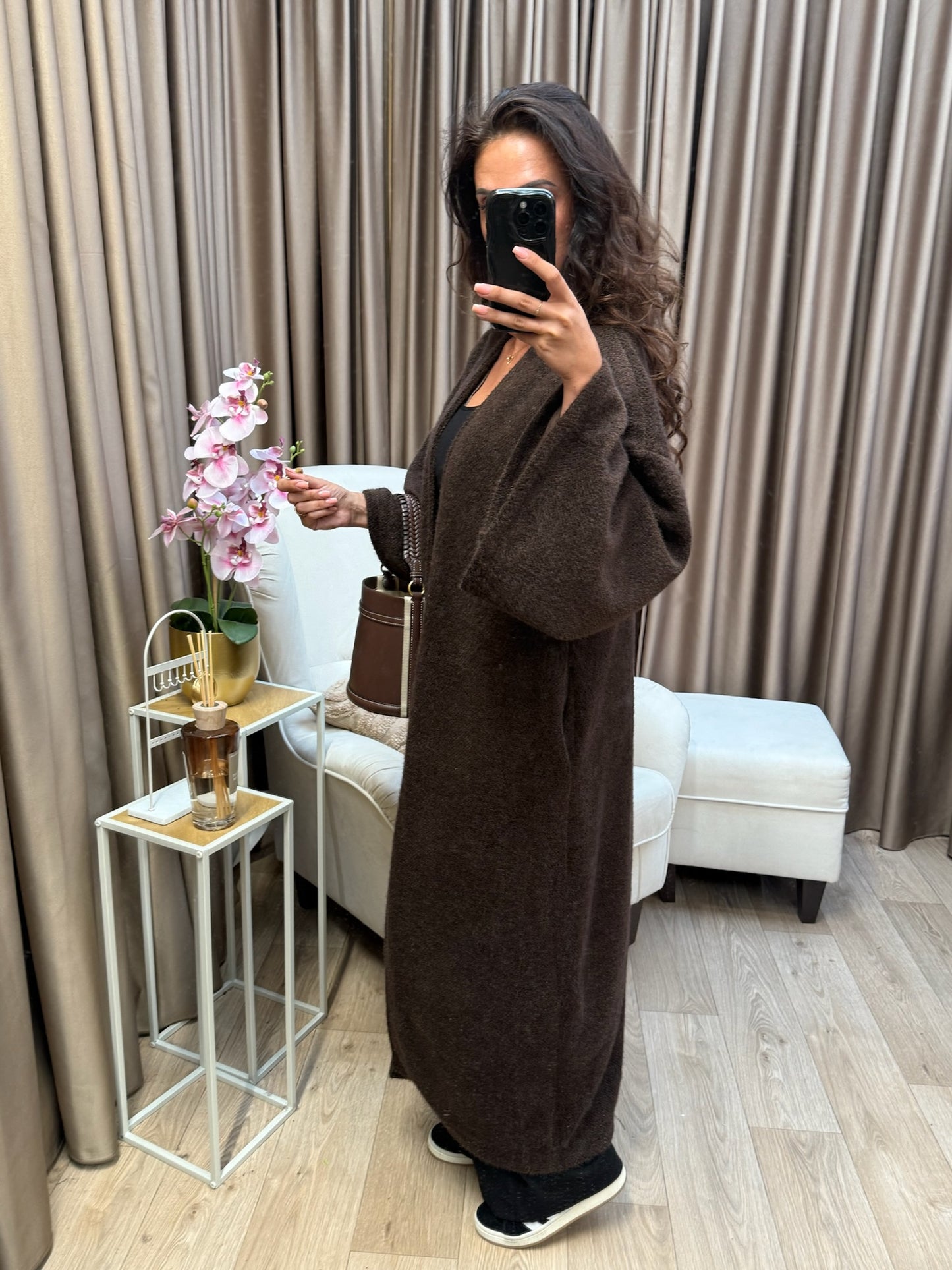 Merve coat darkbrown