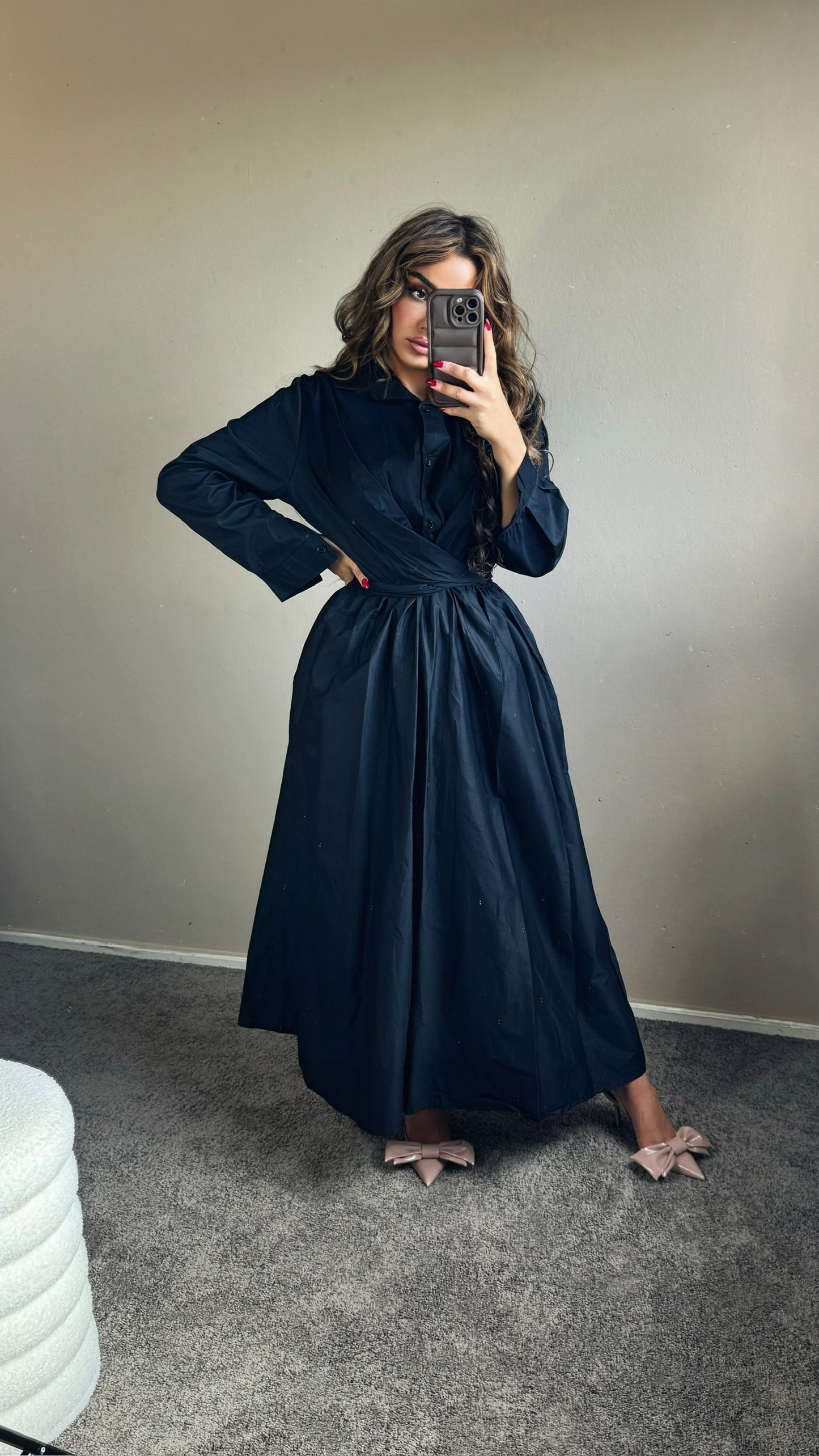 Sharina blouse dress black