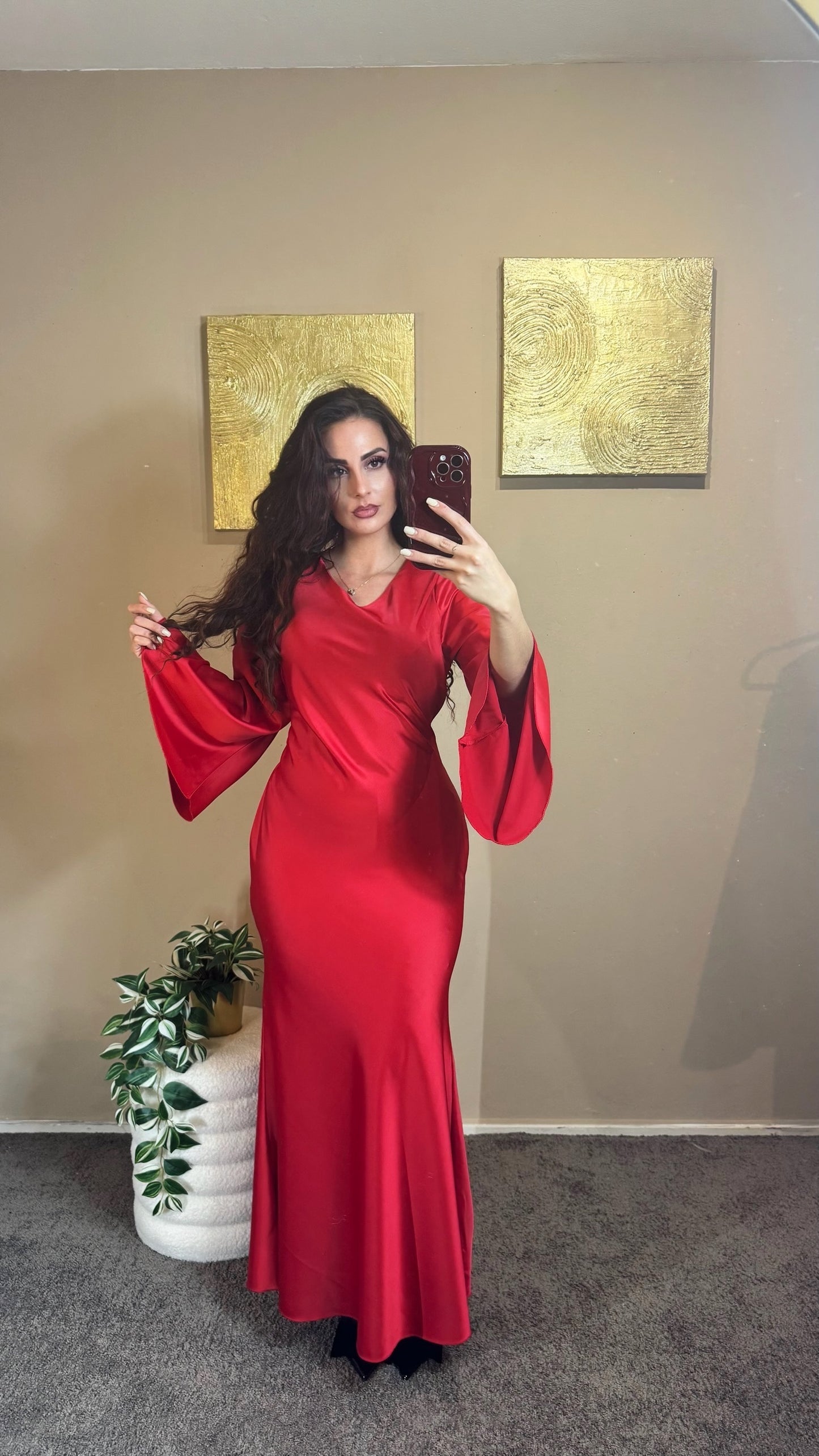 Sara dress rood ORANJE