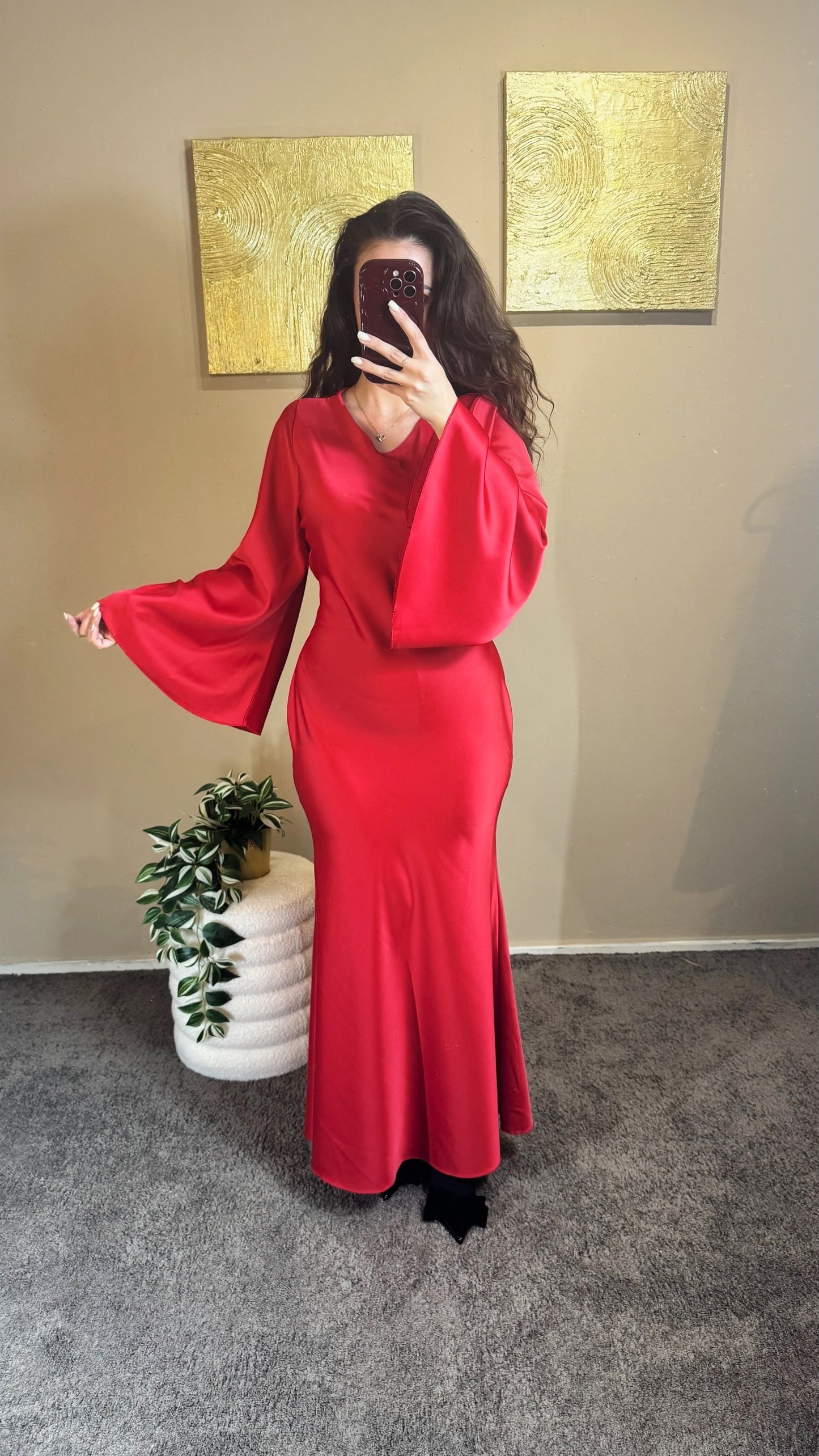 Sara dress rood ORANJE