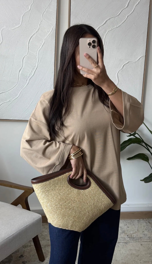 Luna shirt taupe