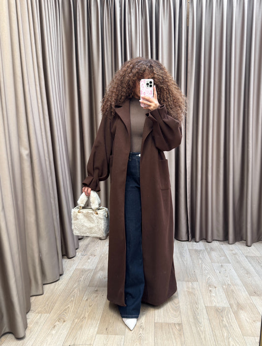 Nira coat dark Brown