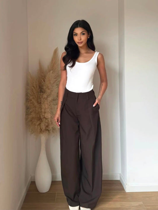 Farida pantalon bruin