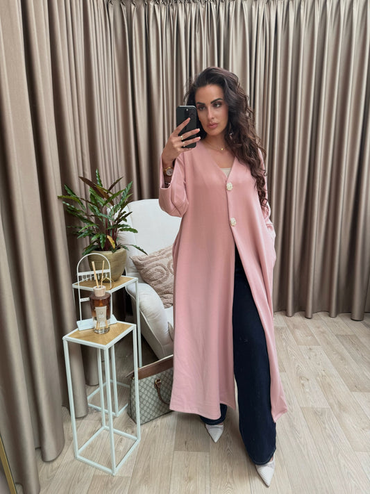 Ela pink gold button