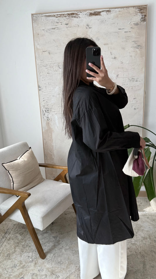 Dira blouse extra long black