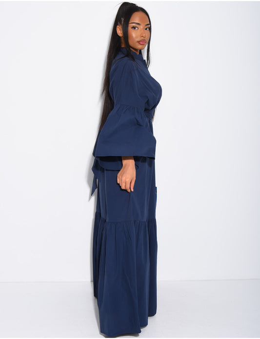 Jean blouse-dress navy
