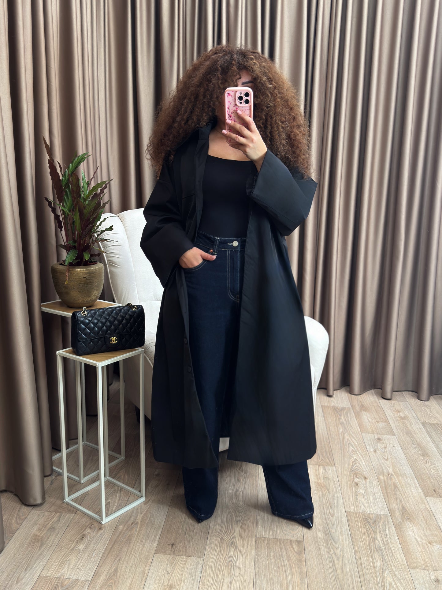 Nikki Trenchcoat jacket oversized black
