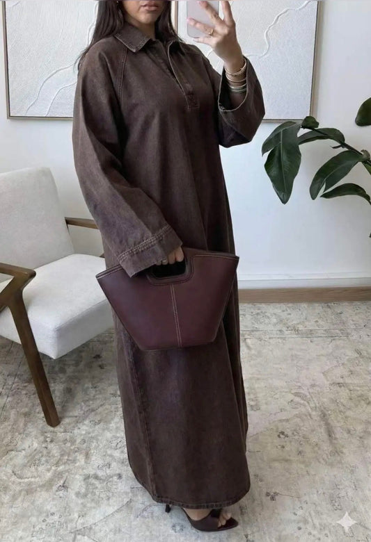 Sina jeans dress Brown oversized