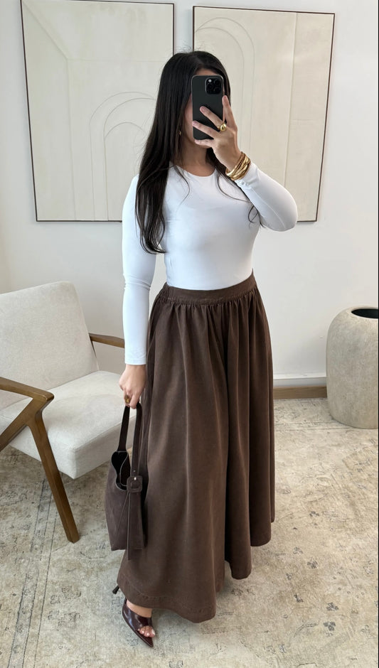Romy jeans-skirt brown