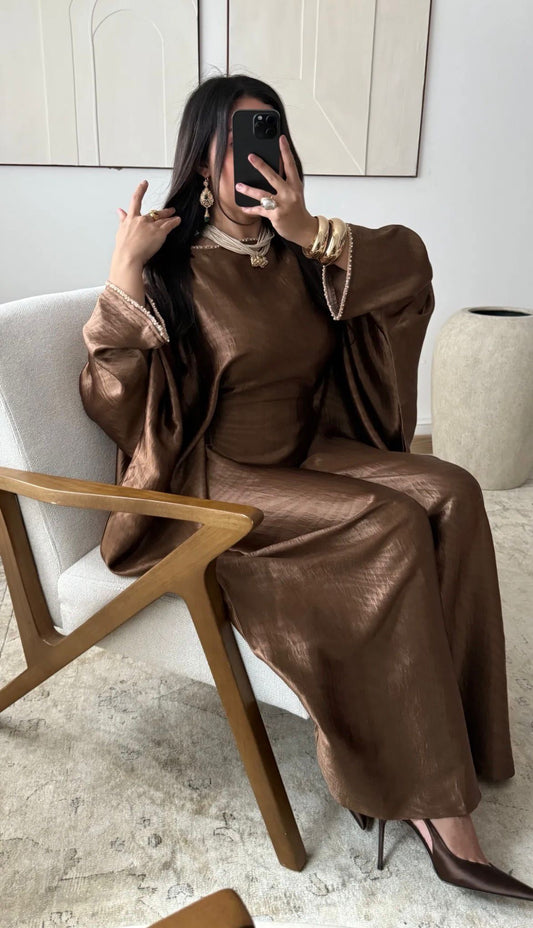 Sahara luxe abaya brown