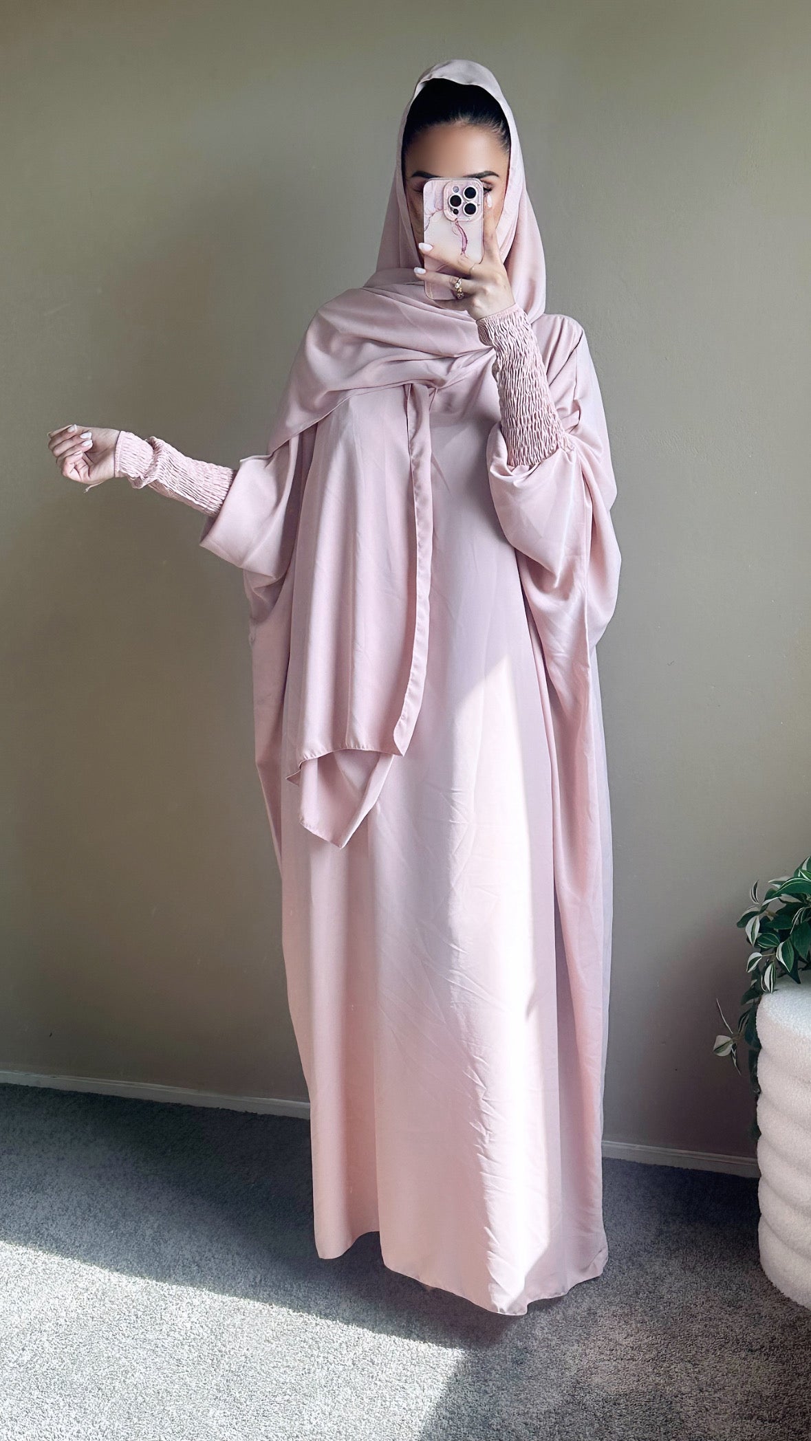 Rise abaya pink