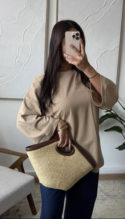 Lukana t-shirt taupe
