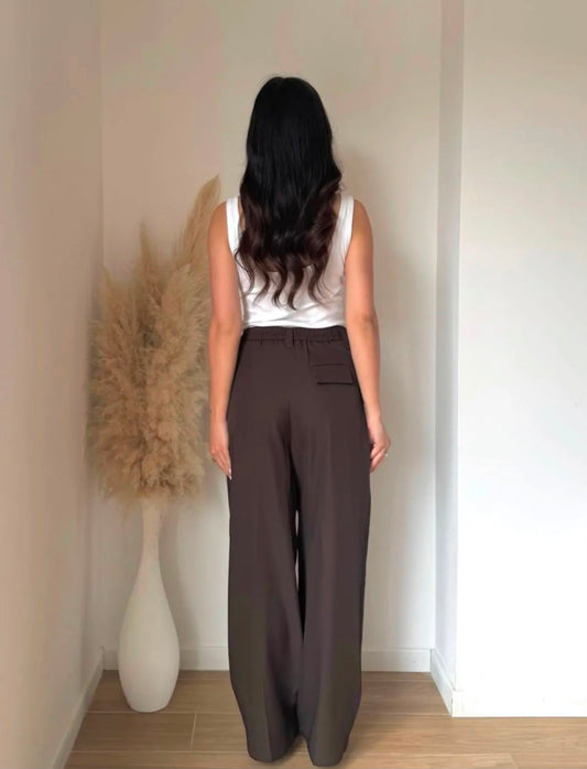 Farida pantalon bruin