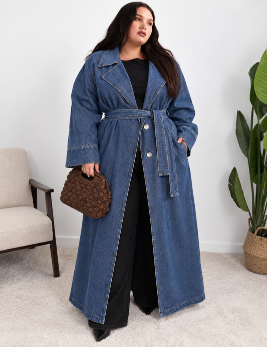 Poppi jeans trenchcoat jas