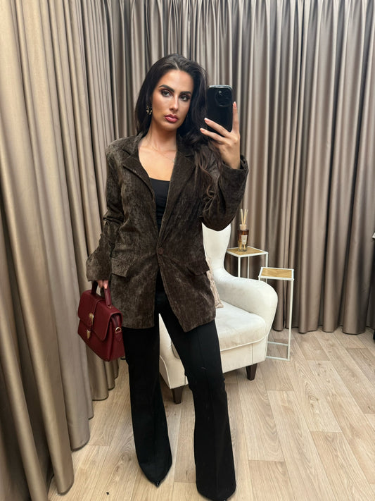 Tourya velvet colbert brown