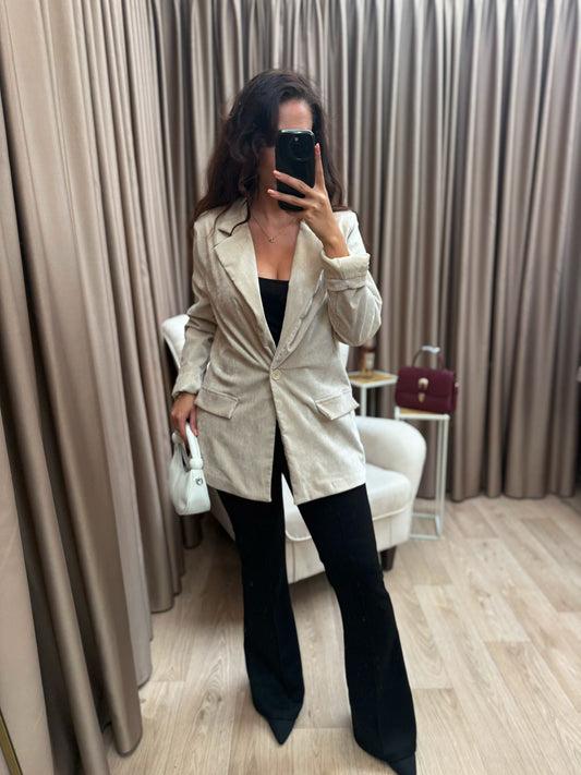 Tourya velvet colbert crème