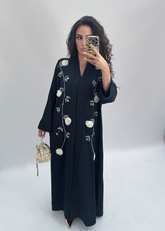 Flora abaya black