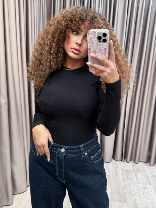 Luna top black