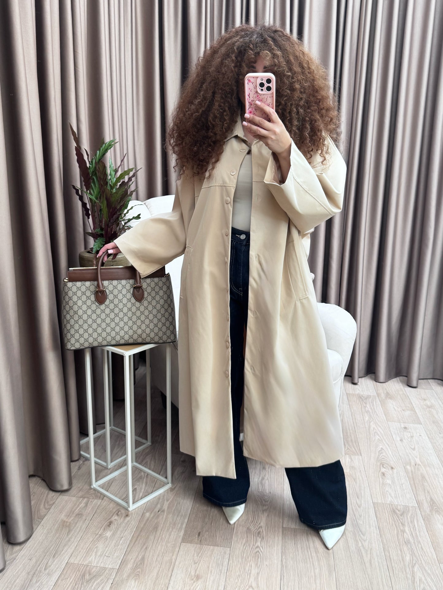 Nikki Trenchcoat oversized beige