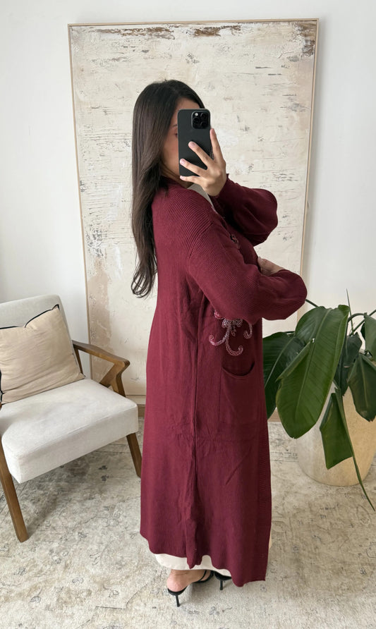 Diana Bordeauxe vest