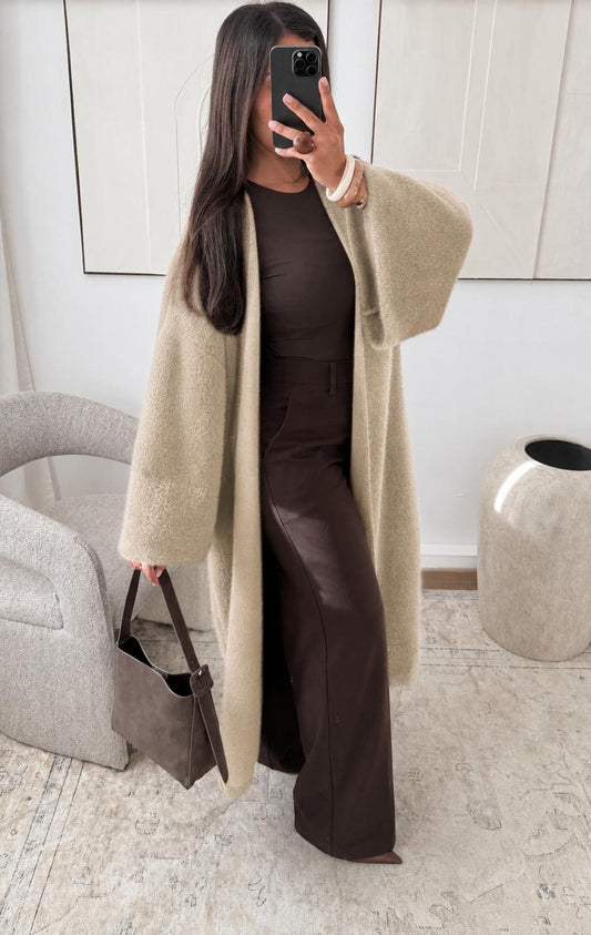 Merve coat taupe