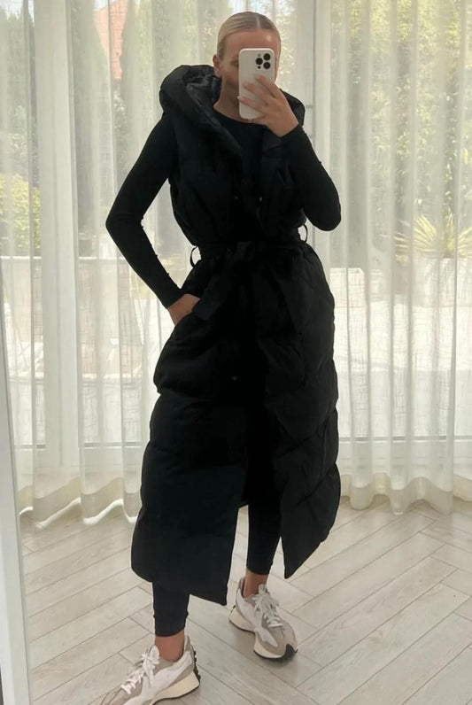 Ilanii long bodywarmer Black PRE- ORDER