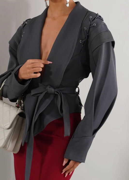 Cher bundi grey blazer