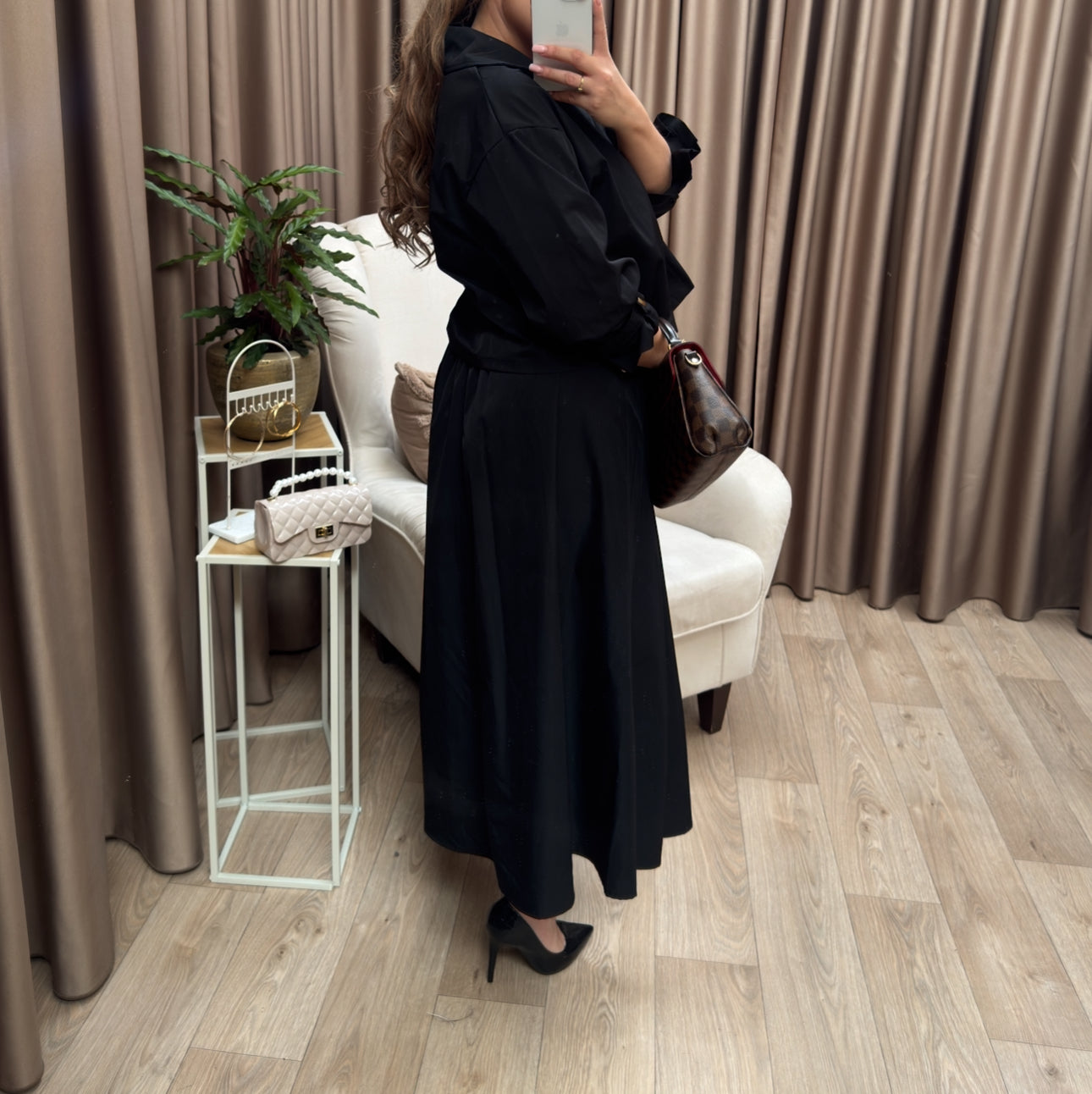 Trenchcoat set Black