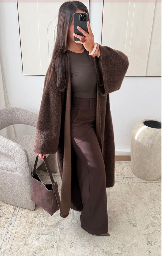 Merve coat darkbrown