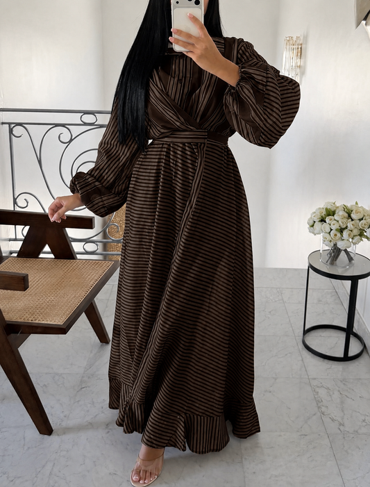 Blouse dress Rabia Brown