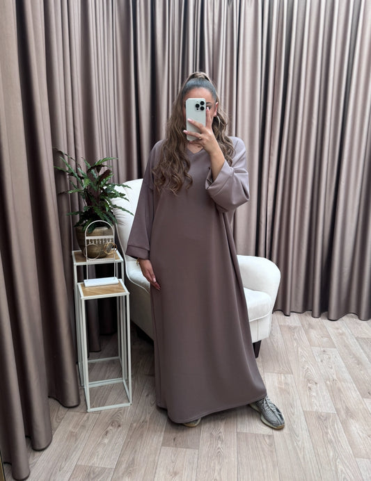 Tara sweater dress taupe