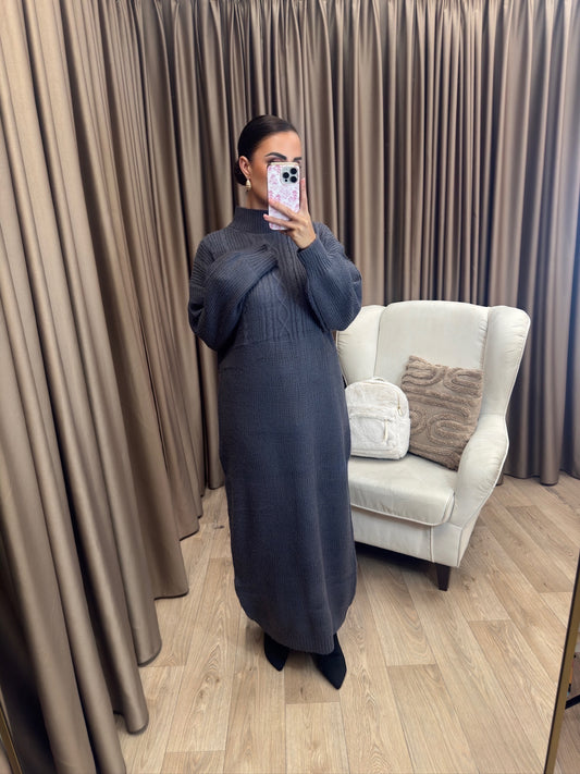 Ayla wool dress grey