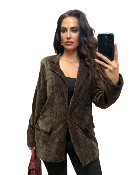 Tourya velvet colbert brown